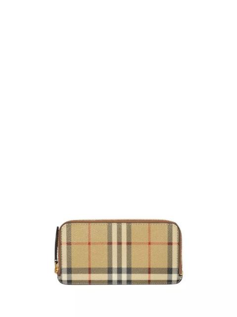 Burberry Large Check Zip Card Case