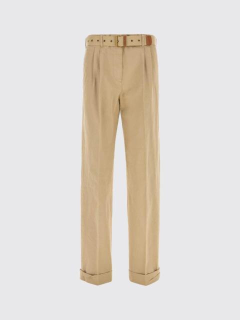 Miu Miu Miu Miu Women Miu Miu Cotton Trousers With Belt