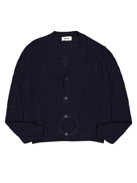 Ambush Ambush Men's Salute Monogram-Knit V-Neck Cardigan