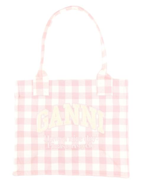 GANNI Ganni Women "Vicky Check" Tote Bag Large
