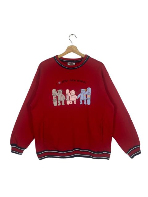 Other Designers Vintage - Vintage Bear SurfBoards Sweatshirt M Size Red Colour