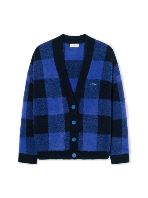 Off-White Jacquard Check Knit Cardigan