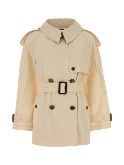 Burberry Burberry Women Ivory Cotton Fitzrovia Trench Coat