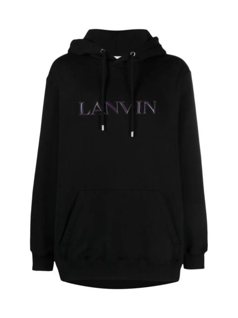 Lanvin LOGO-APPLIQUÉ COTTON HOODIE
