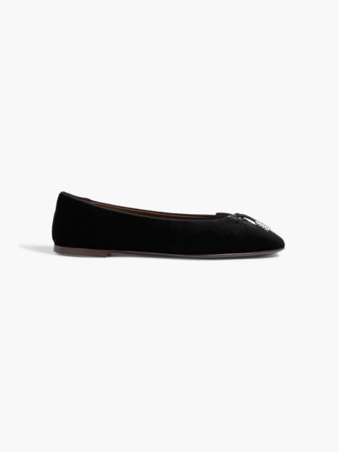 Giuseppe Zanotti Veronica 5 bow-detailed velvet ballet flats