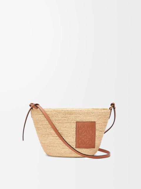 Loewe Pochette bag in raffia and calfskin