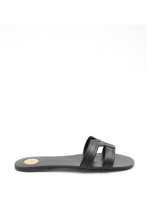 SAINT LAURENT Saint Laurent Women Mabrouka Leather Flat Sandals