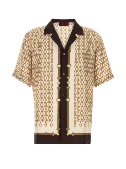 GUCCI Gucci Men Printed Silk Shirt