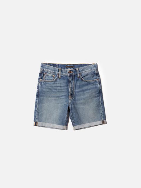 Nudie Jeans Josh Denim Shorts Blue Haze