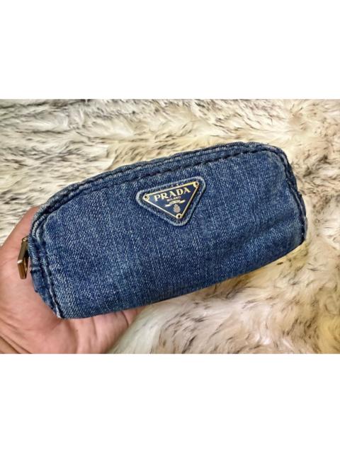 Prada Authentic Prada Denim Cosmetic Pouch