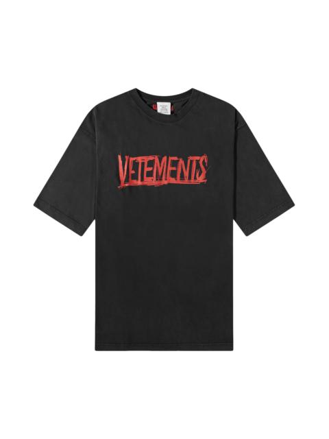 VETEMENTS Vetements World Tour Logo T-Shirt 'Washed Black'