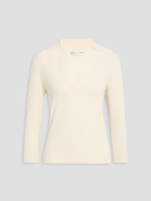Oscar de la Renta Wool polo sweater