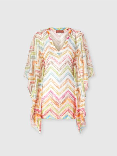Missoni Short covered up caftan in printed tulle
