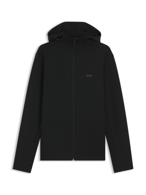 BOSS REFLECTIVE-DETAIL ZIP-UP HOODIE WITH ODOUR CONTROL