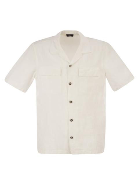 PESERICO Peserico Men Lightweight Linen Bowling Shirt