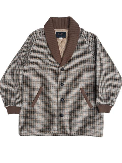 Other Designers DAKS London Quilted Shawl Collar Jacket Vintage Check Size M