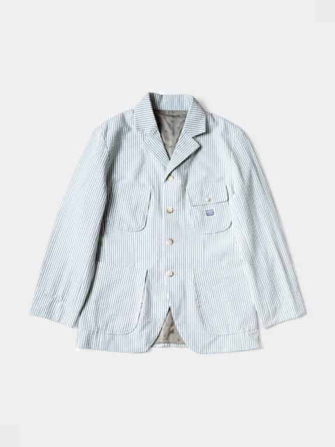 Kapital Seersucker LUMBER SUIT JKT - Sax