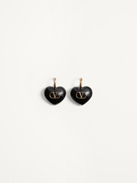 COEUR ROYAL EARRINGS IN METAL AND ENAMEL