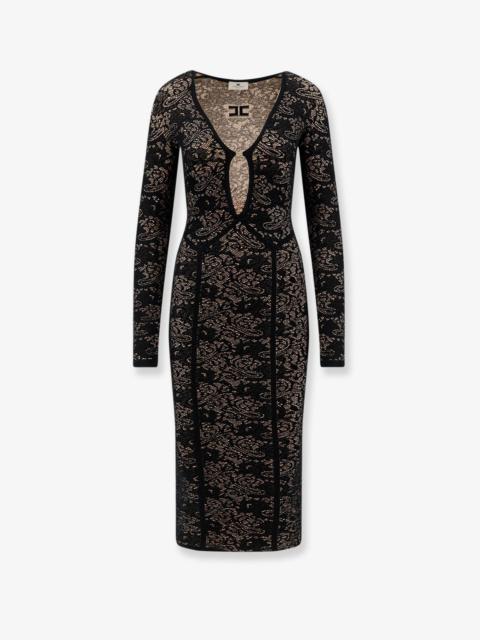 ELISABETTA FRANCHI Elisabetta Franchi Knitted Midi Dress Black