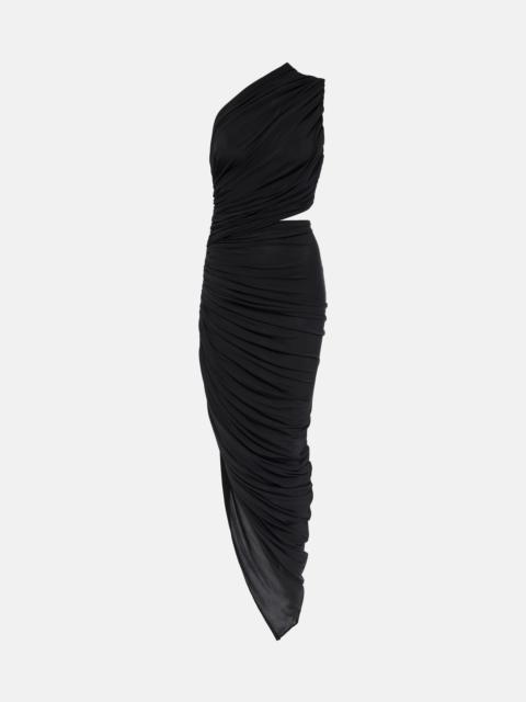 Alaïa Cutout ruched jersey midi dress