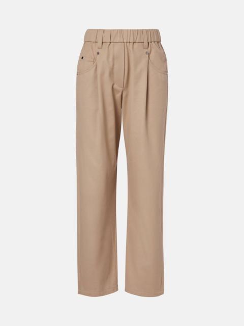 Brunello Cucinelli Cotton-blend straight pants