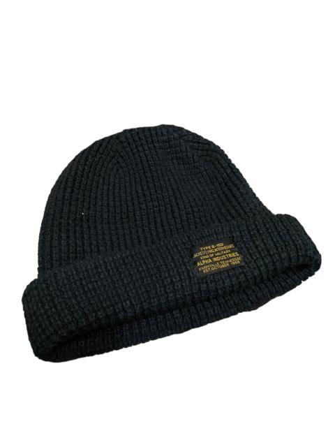 Other Designers Alpha Industries - Vintage Alpha Industries Beanie Hat Navyblue Colour