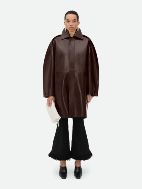 Leather Cocoon Coat