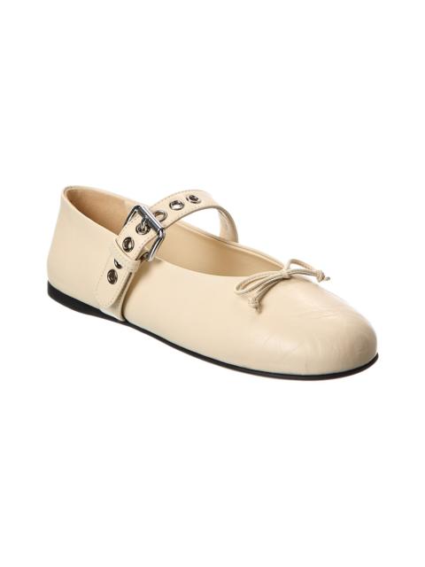 Miu Miu Miu Miu Bow Leather Flat