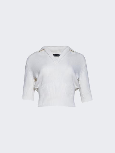 Proenza Schouler Reeve Polo In Cotton Knit Off White