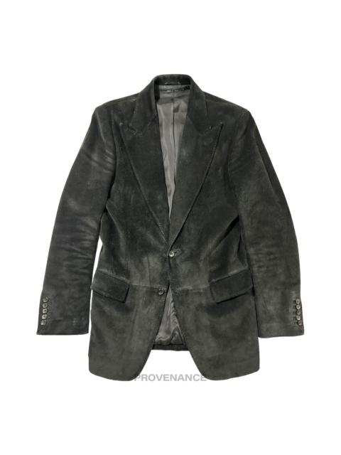 GUCCI Gucci Heavy Suede Peak Lapel Coat Tom Ford - Black 46 36