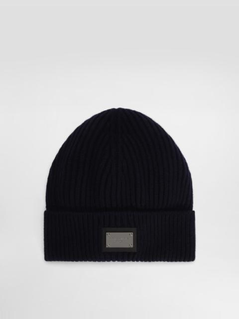 Dolce & Gabbana Cashmere and wool hat with branded tag