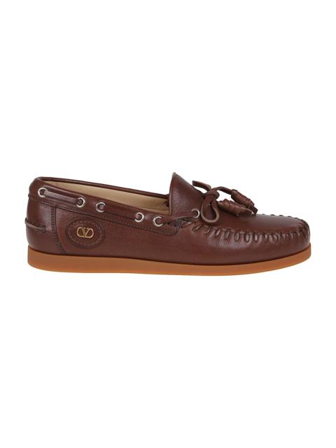 Valentino Boat Shoe | Palm Avenue | Bufalo/antique Brass Logo/rs