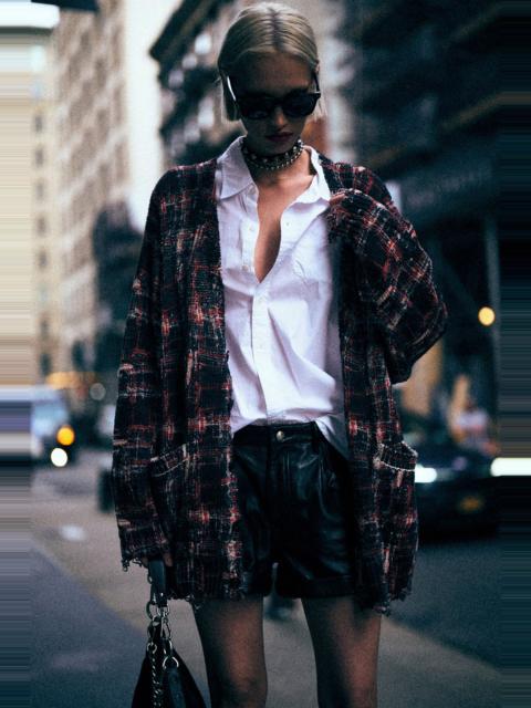 R13 PRINTED OVERSIZED CARDIGAN