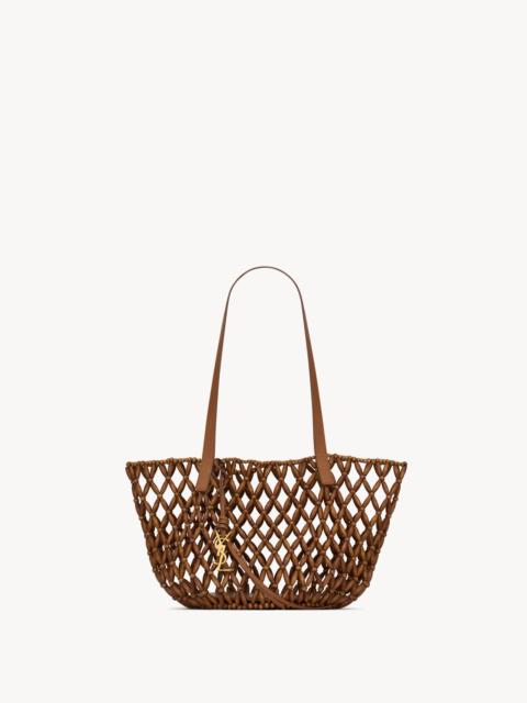 SAINT LAURENT PANIER SMALL IN WOOD BEADS