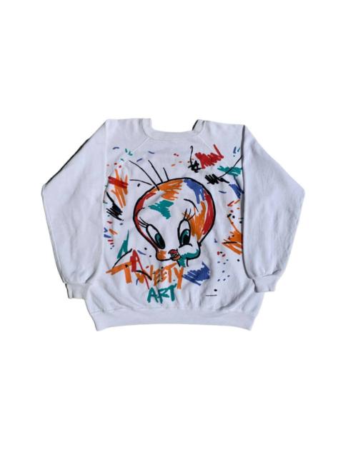 Other Designers Vintage 1994 Tweety Art Painter Fullprint Sweatshirt