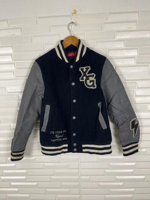 Other Designers Vintage - Streetwear X-Girl Varsity Jacket Leather