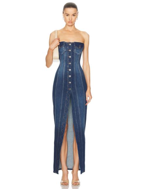 MÔNOT Button Long Dress