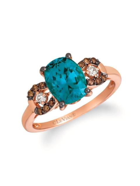 Other Designers Le Vian Ladies Deep Sea Blue Topaz Rings set in 14K Strawberry Gold