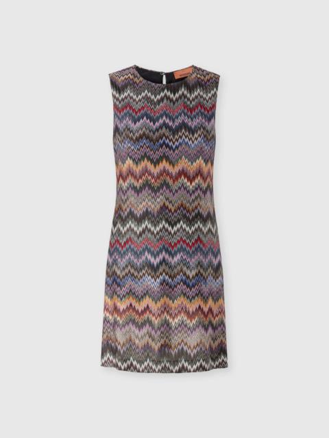 Missoni Crew neck mini dress with snake pattern