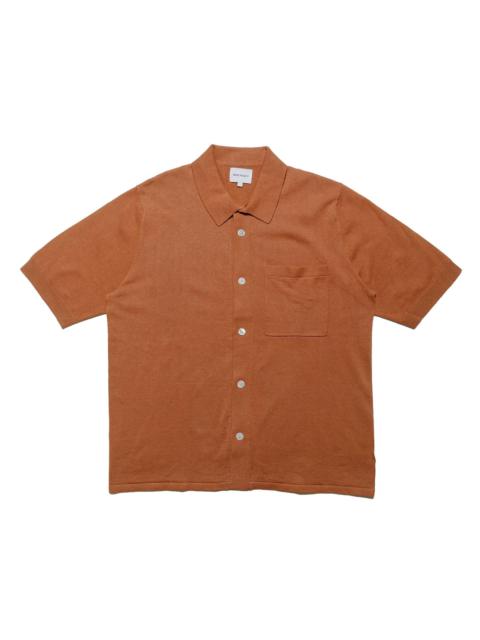 NORSE PROJECTS Rollo Cotton Linen SS Shirt Red Clay