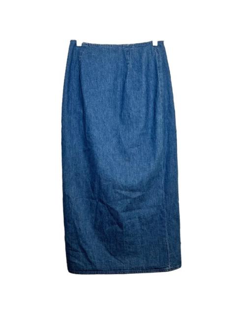 Ralph Lauren Ralph Lauren Country Denim Skirt 100% Cotton Wrap Single Button Medium Wash M