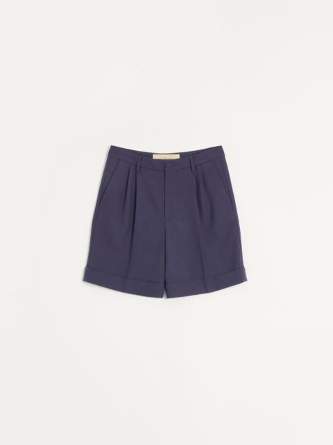 Valentino CUFFED WOOL GABARDINE BERMUDA SHORTS