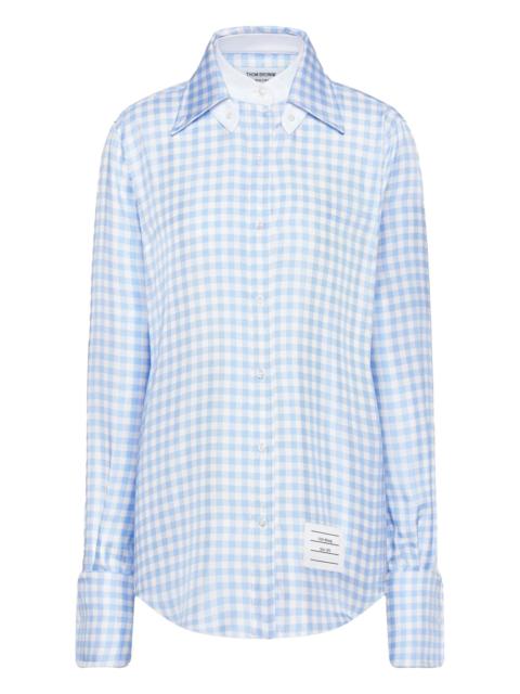 Thom Browne Silk Twill Gingham Shirt