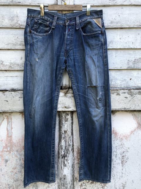 Replay Distressed Denim 34x32 Made In Rumania