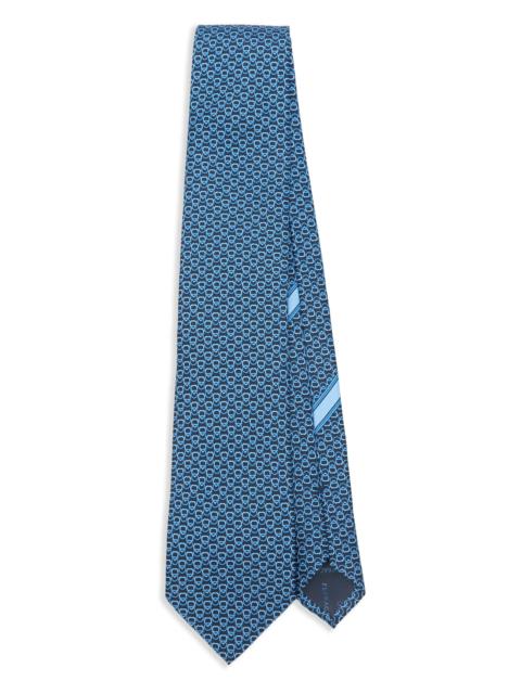 FERRAGAMO Geometric-print Silk Tie