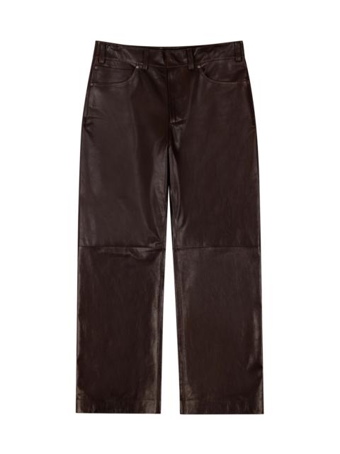 entire studios LEATHER STRAIGHT LEG DARK BROWN