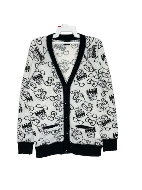 Other Designers Cartoon Network - Vintage Hello Kitty Cardigan Women Full Print Vneck Shirt