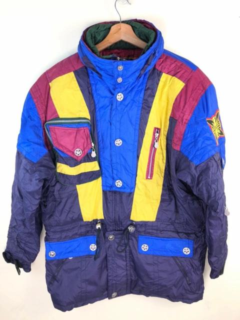Other Designers Vintage Rudolph Valentino Multicolor Ski Sport Club Jacket
