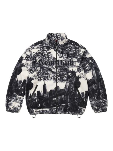 Supreme New York printed fleece jacket
