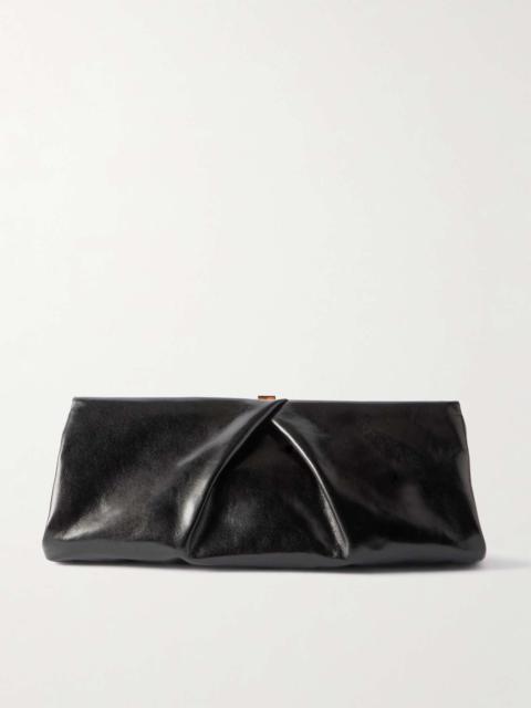 Dries Van Noten Textured-leather clutch